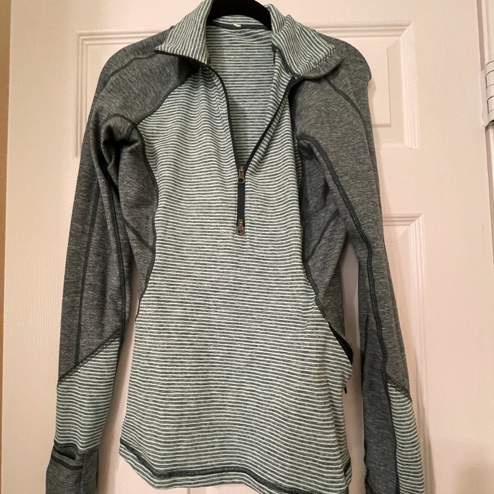 Lululemon Green Stripped Jacket